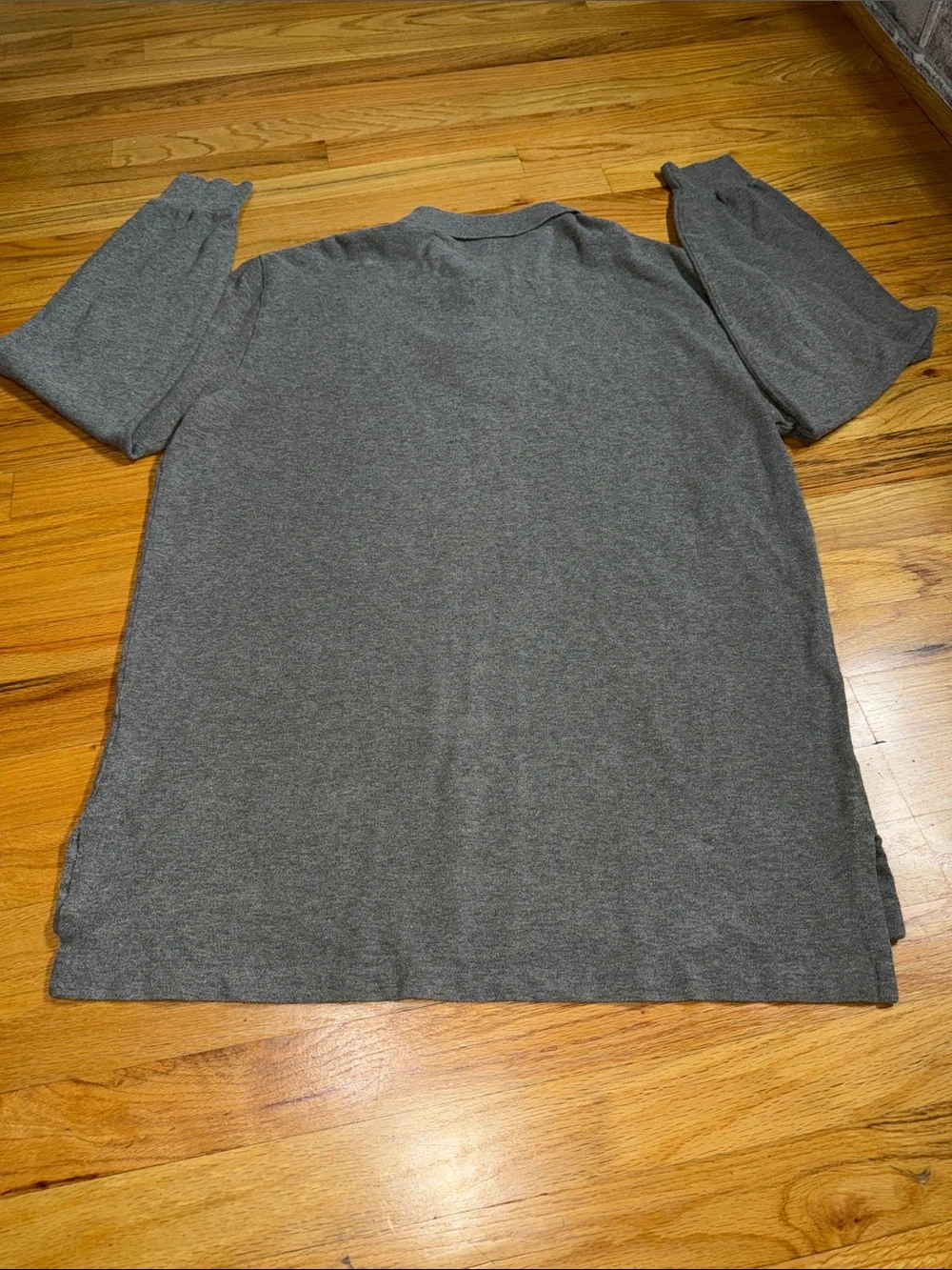 Classic Polo by Ralph Lauren Long Sleeve Polo Shirt - Gray